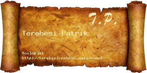 Terebesi Patrik névjegykártya